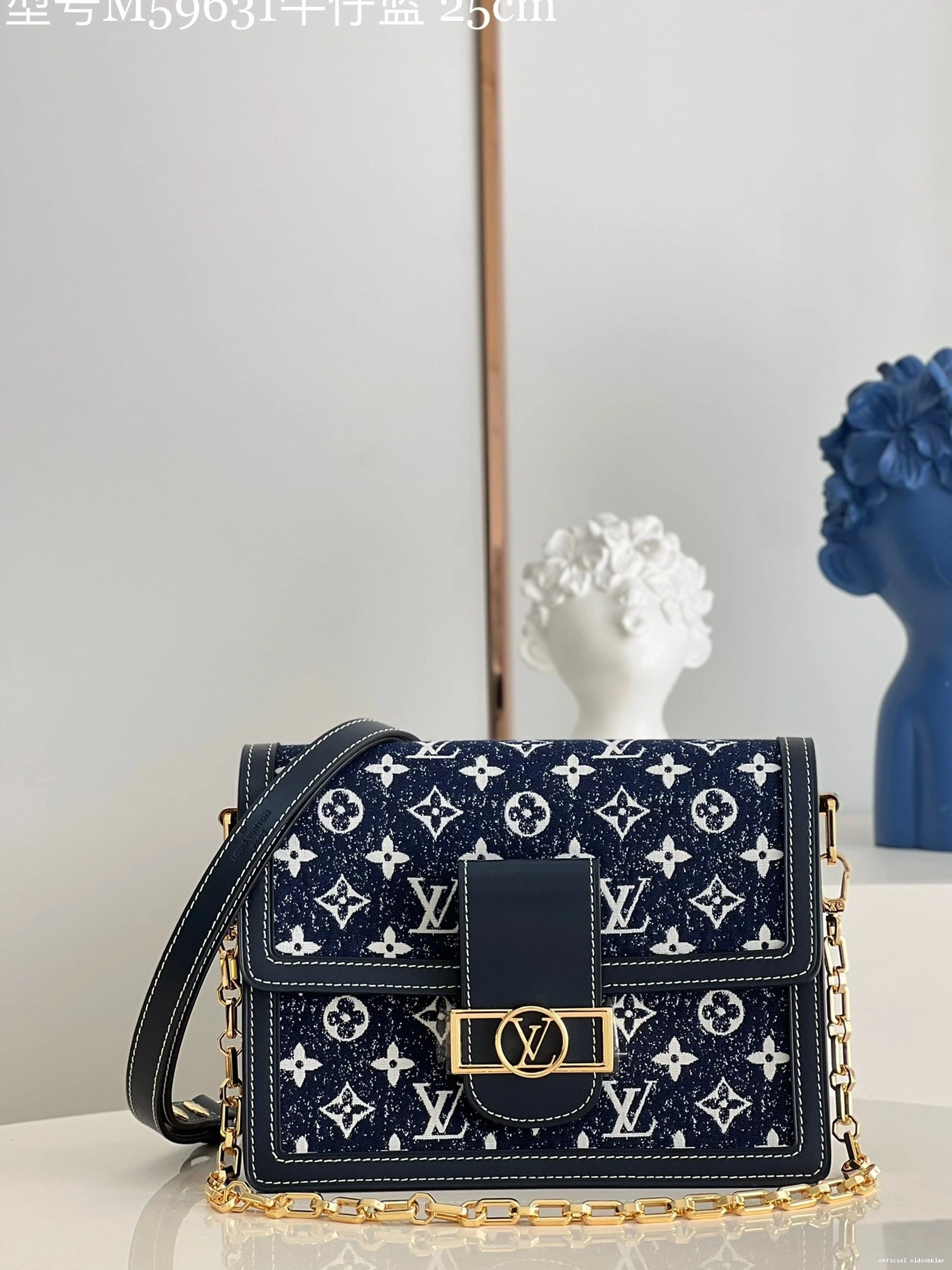 Official oldcobbler VUITTON DAUPHINE LOUIS MM 0731